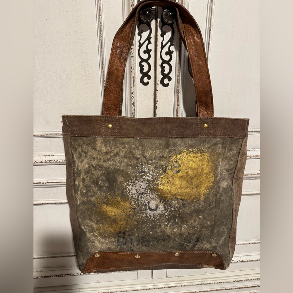 Mona B Live Love Sparkle Recycled Canvas Tote Bag!